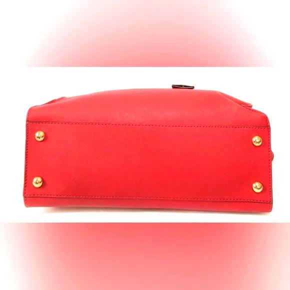 Michael Kors Red Large Hamilton Lock Tote Hobo Bag - Picture 5 of 14